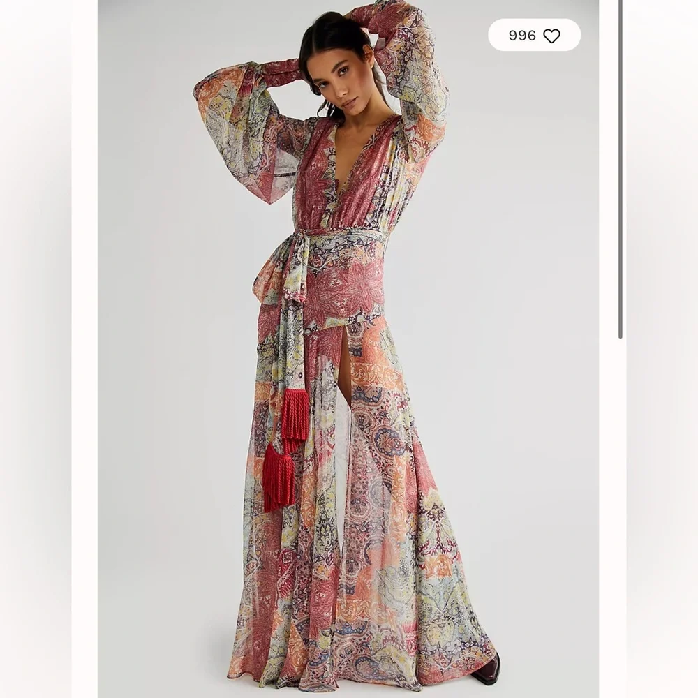 free people x bronx and banco Farah Maxi Dress - Picture 1 of 6
